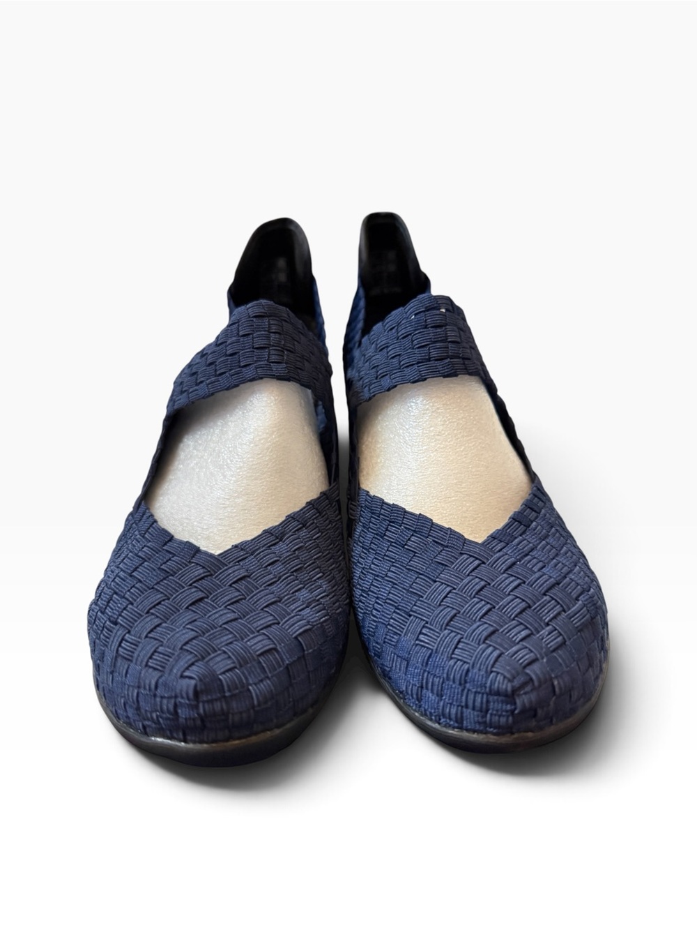 Bernie Mev Charm Yael Navy Woven Mary Jane Shoes Women’s EU 41 US 10 NIB